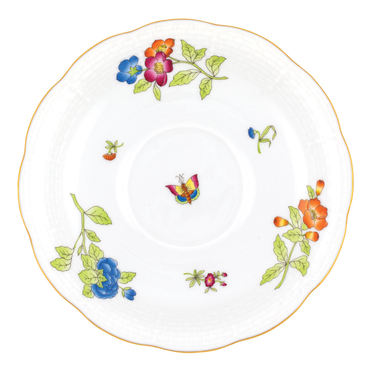 Antique Iris Tea Saucer, Motif 1