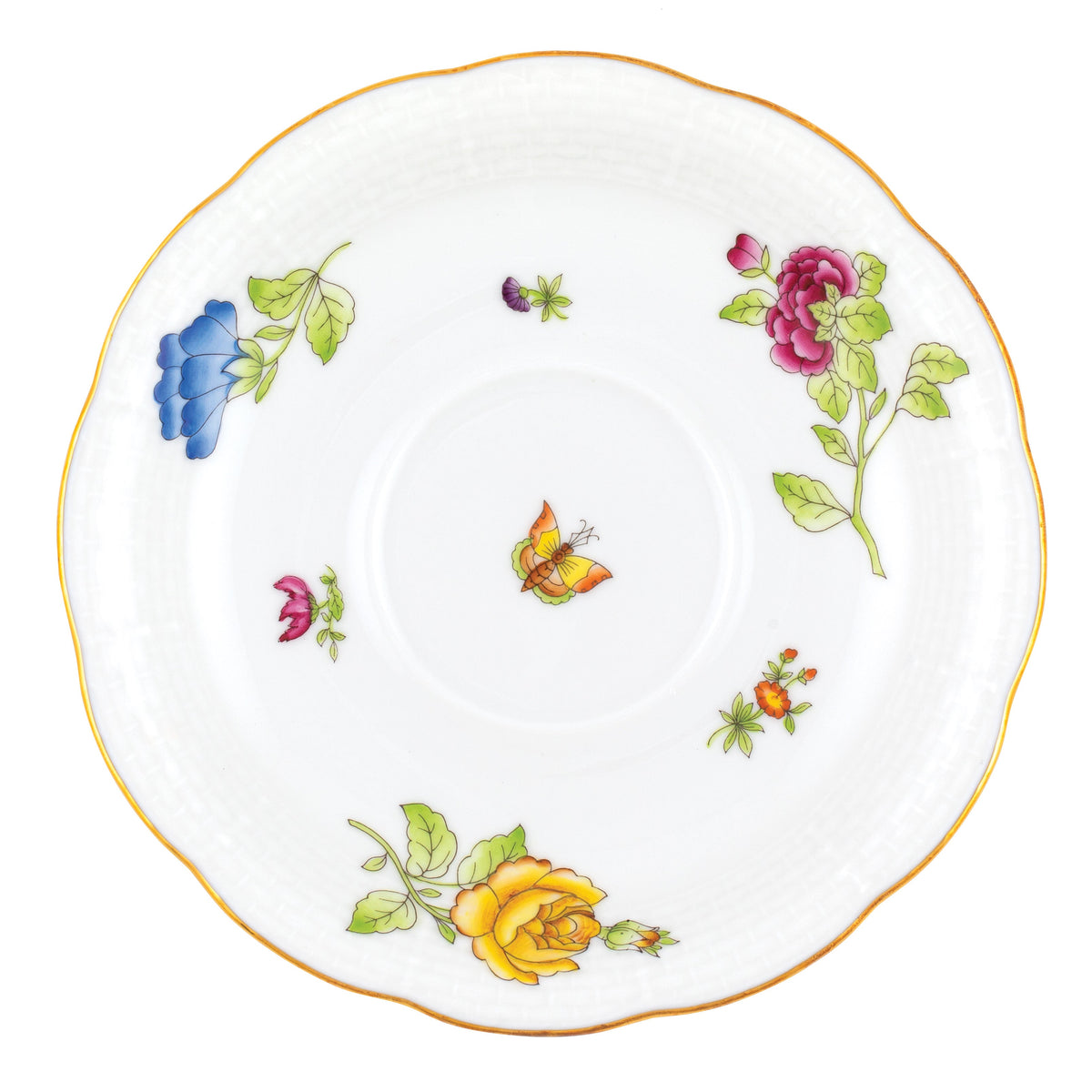 Antique Iris Tea Saucer, Motif 4