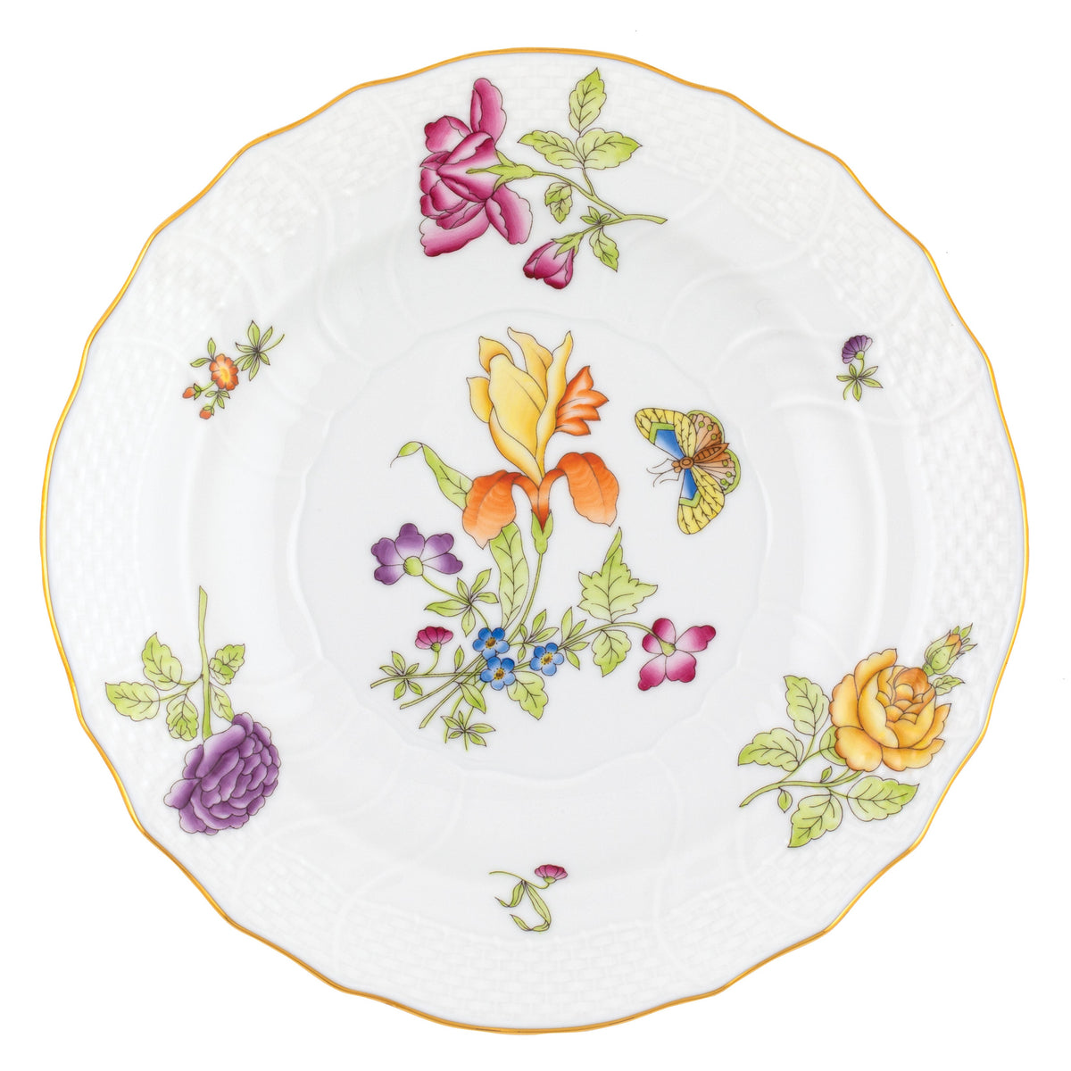 Antique Iris Salad Plate, Motif 4