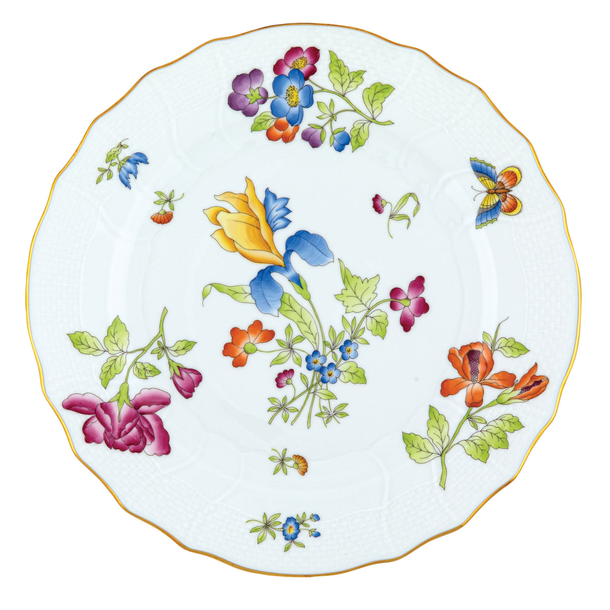 Antique Iris Dinner Plate, Motif 3