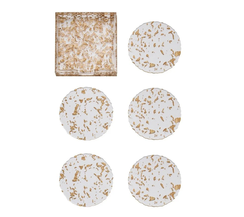 Stardust Drink Coasters, Set of 6 in a Caddy