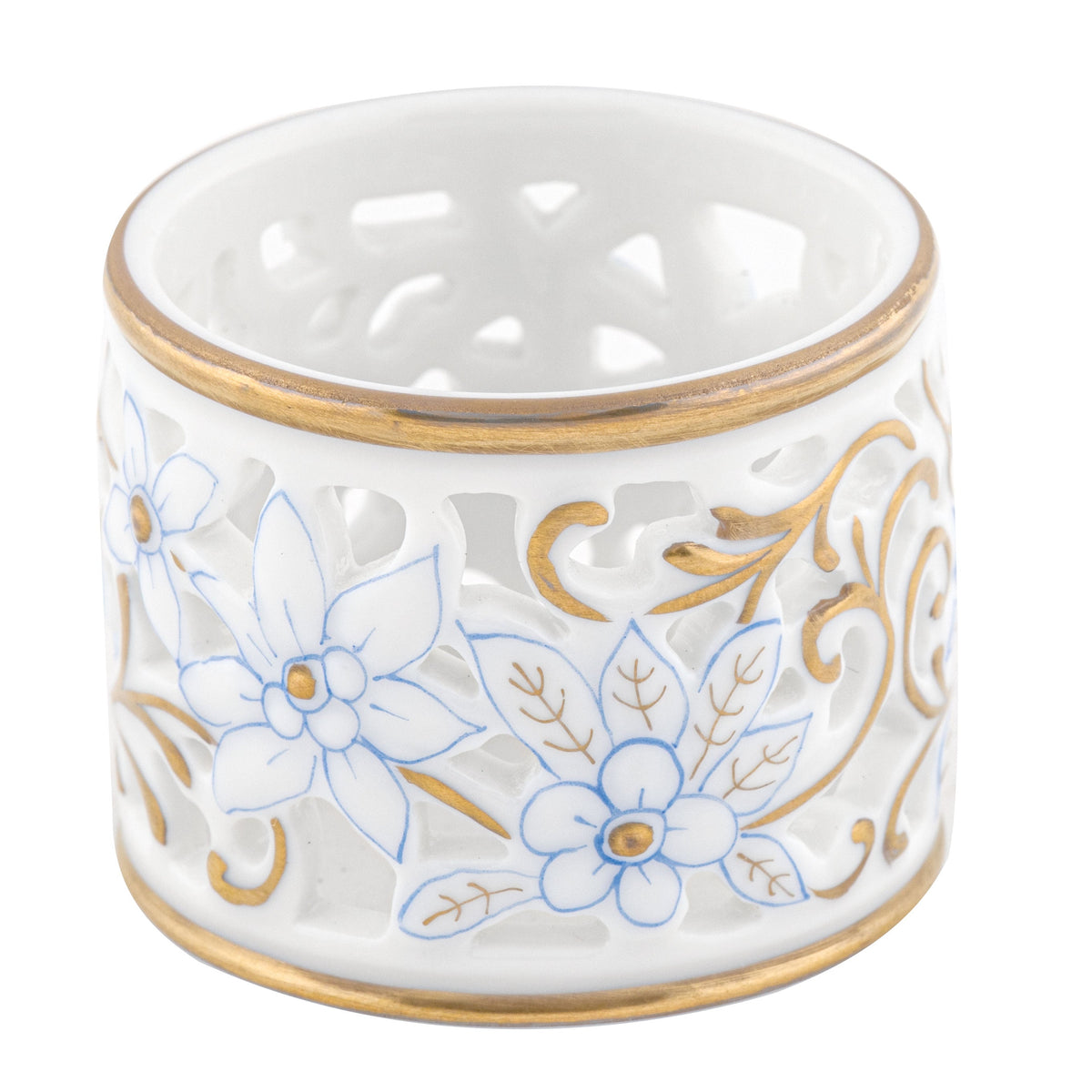 Pierced Napkin Ring — Blue