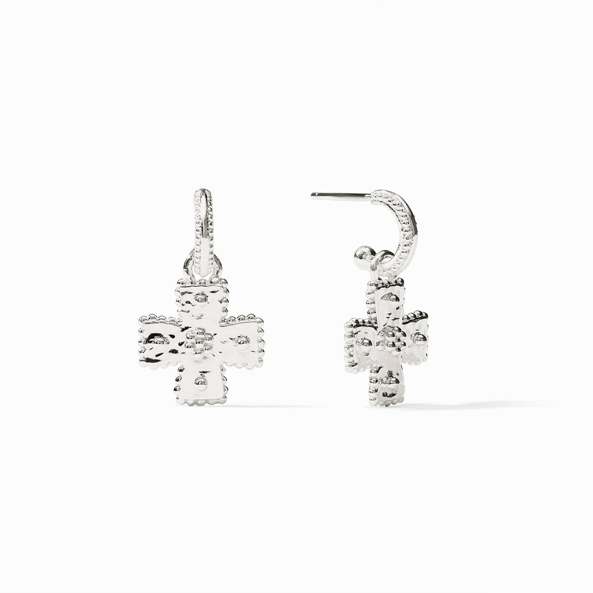 Julie Vos Sterling Malta Canterbury Hoop & Charm Earring