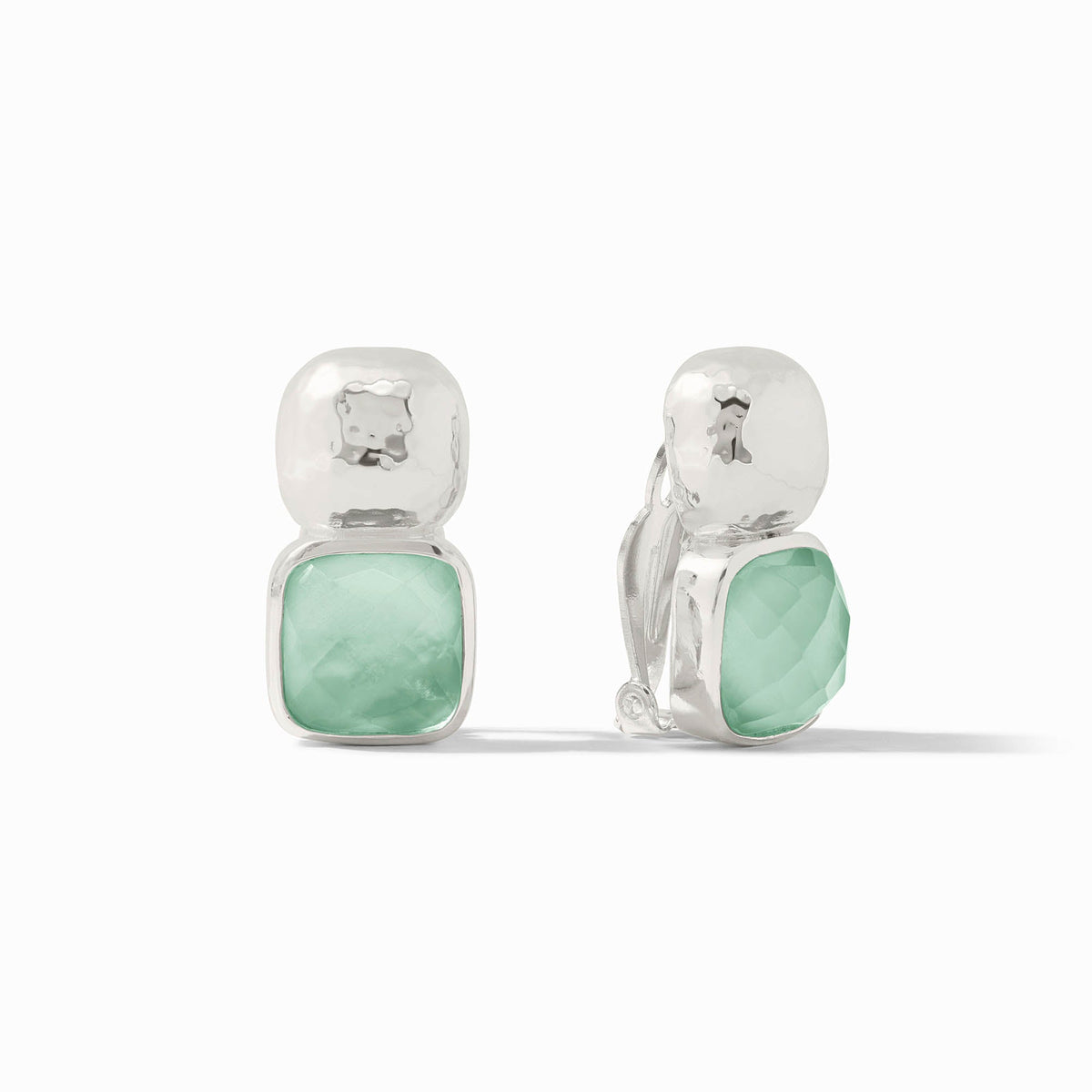 Julie Vos Sterling Catalina Clip, Iridescent Aquamarine Blue
