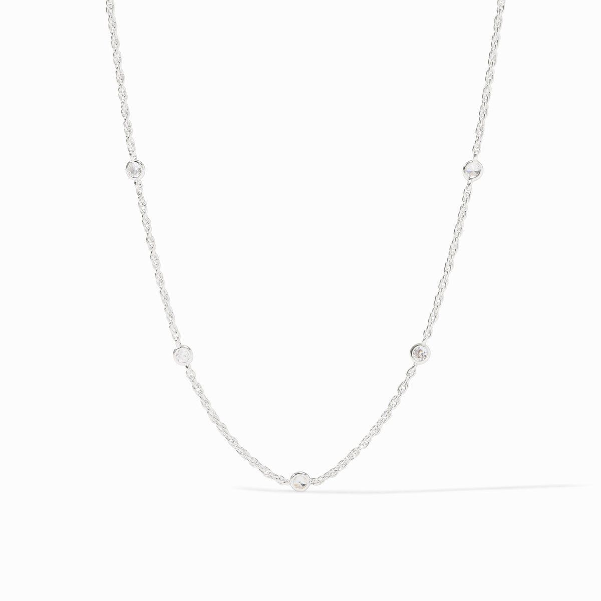 Julie Vos Sterling Celeste Delicate Station Necklace