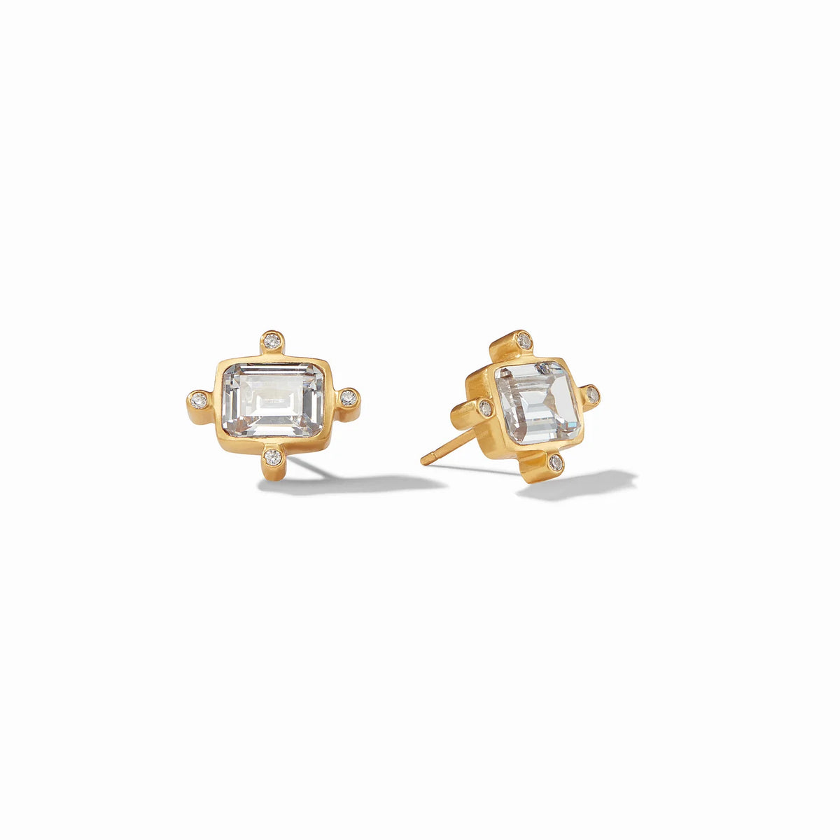 Clara Iridescent Clear Crystal Stud