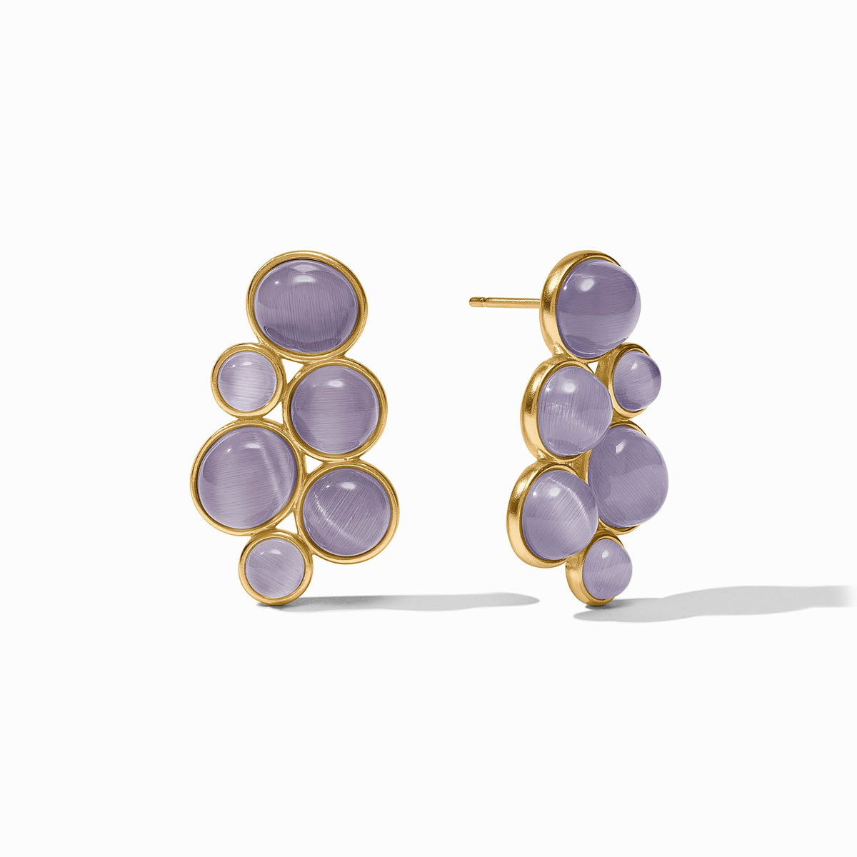 Julie Vos Cobblestone Statement Earring, Blue Cat's Eye