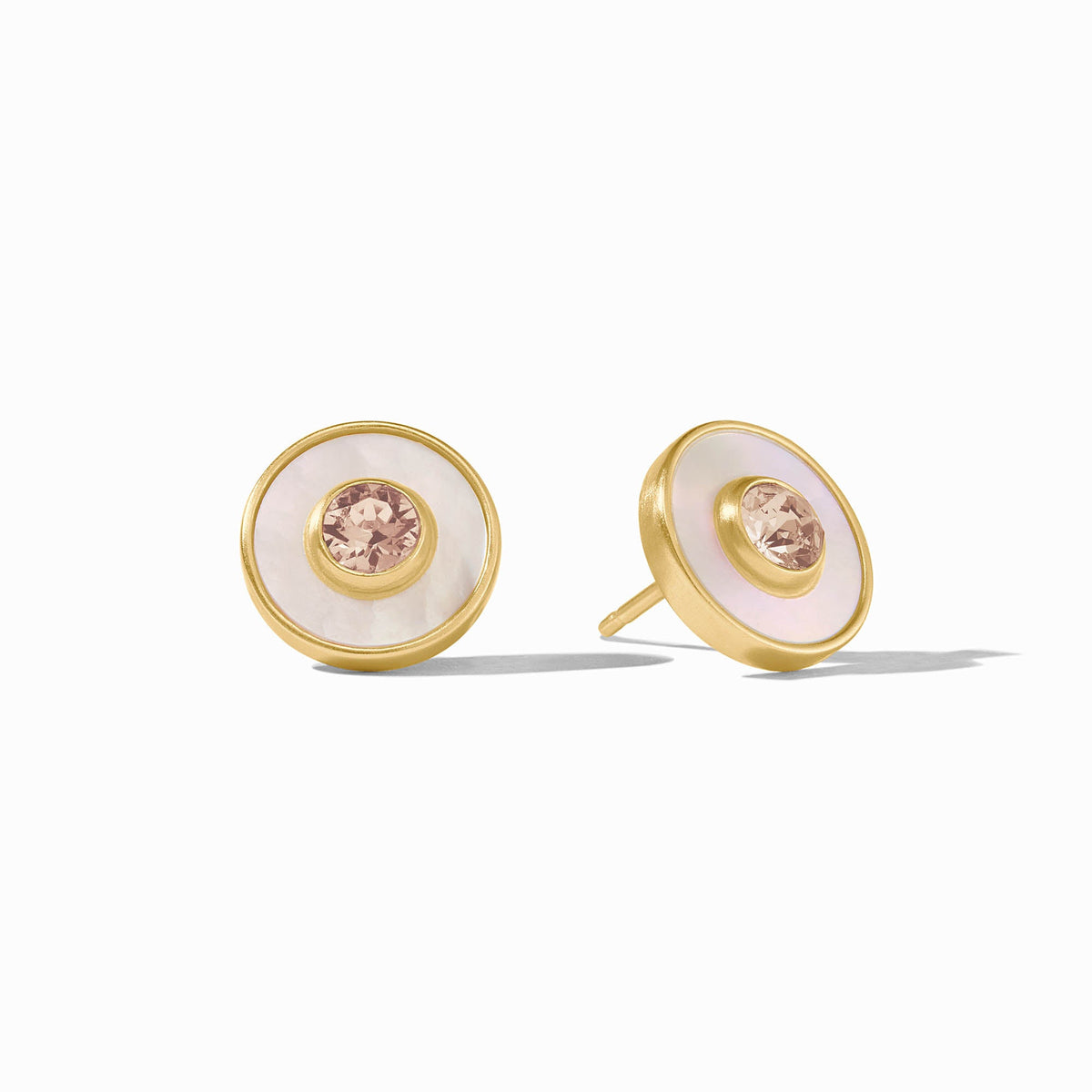 Julie Vos Colette Circle Stud, Champagne