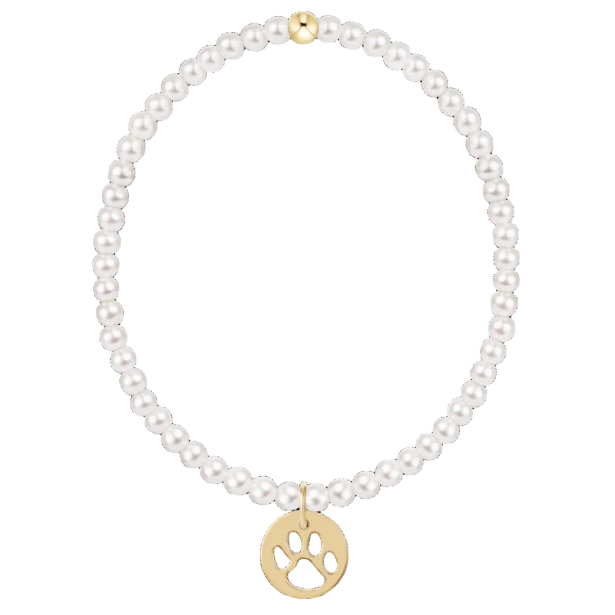 egirl classic pearl 3mm bracelet - blessed gold disc