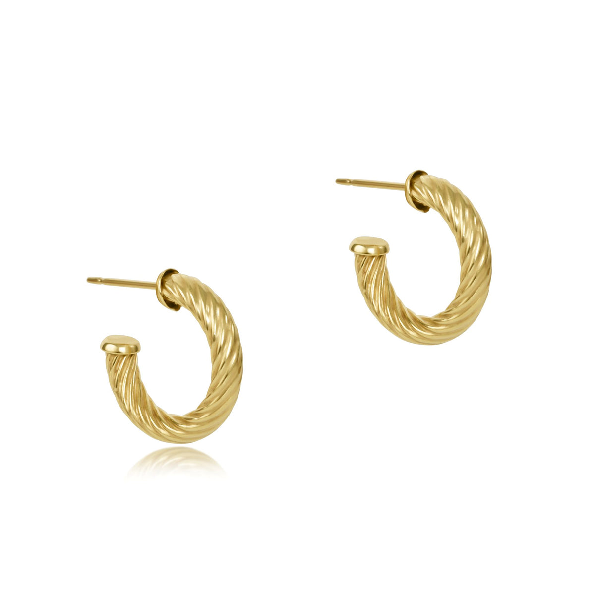 round gold 0.5" post hoop