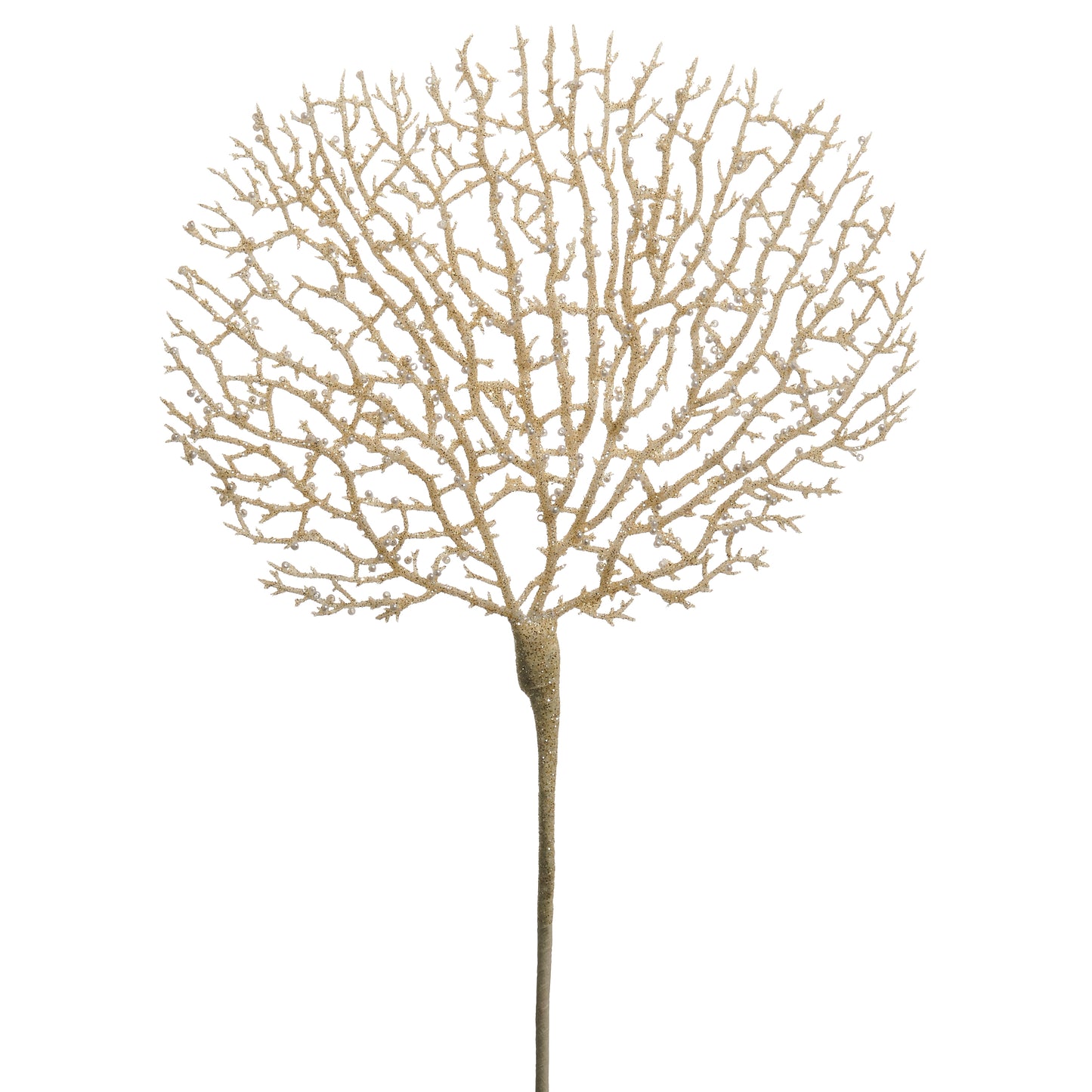 22" Ivory Glittered Coral Pick