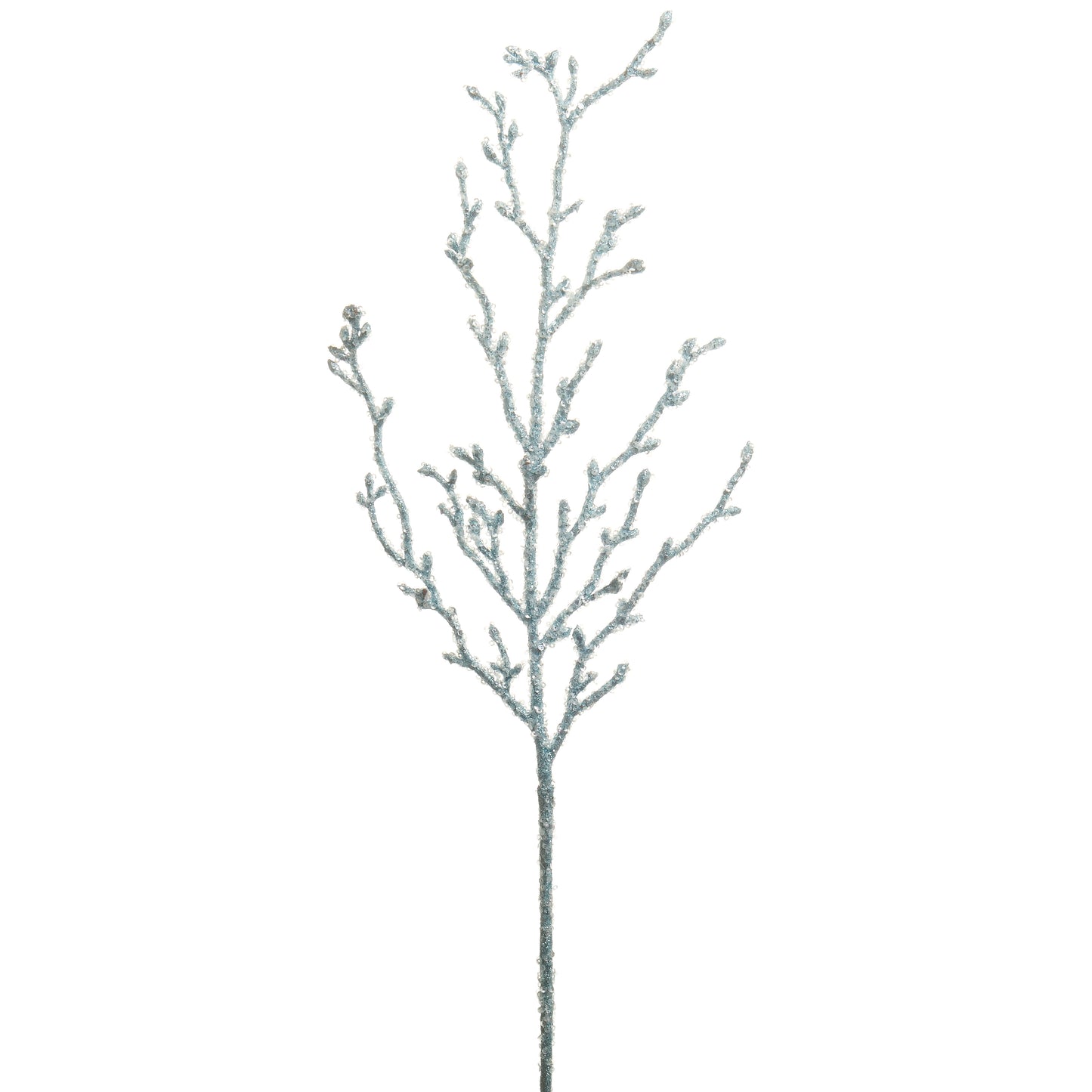 28" Blue Coral Glittered Branch