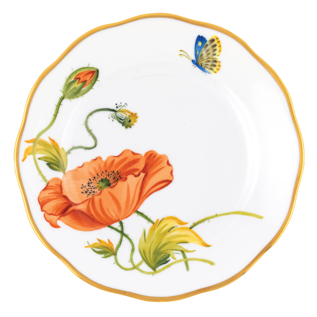 American Wildflowers Bread and Butter Plate, California Poppy