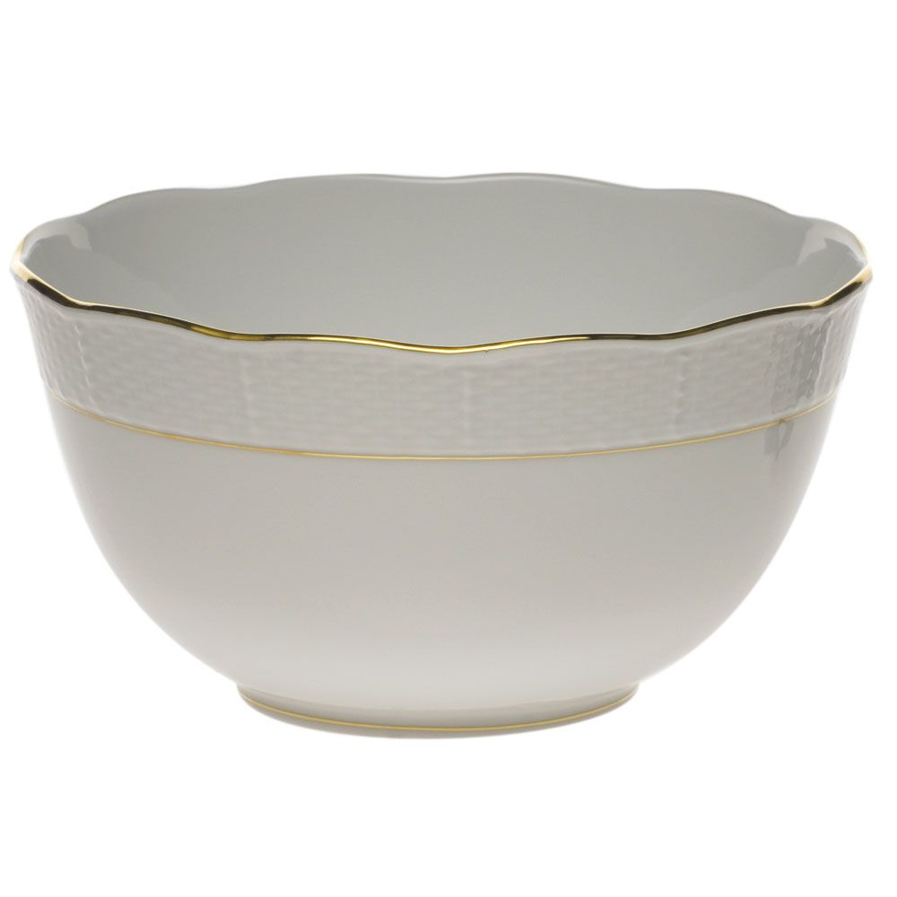Golden Edge Round Bowl in Gold