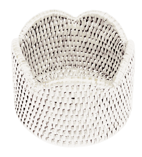 Rattan Scalloped Wine Coaster