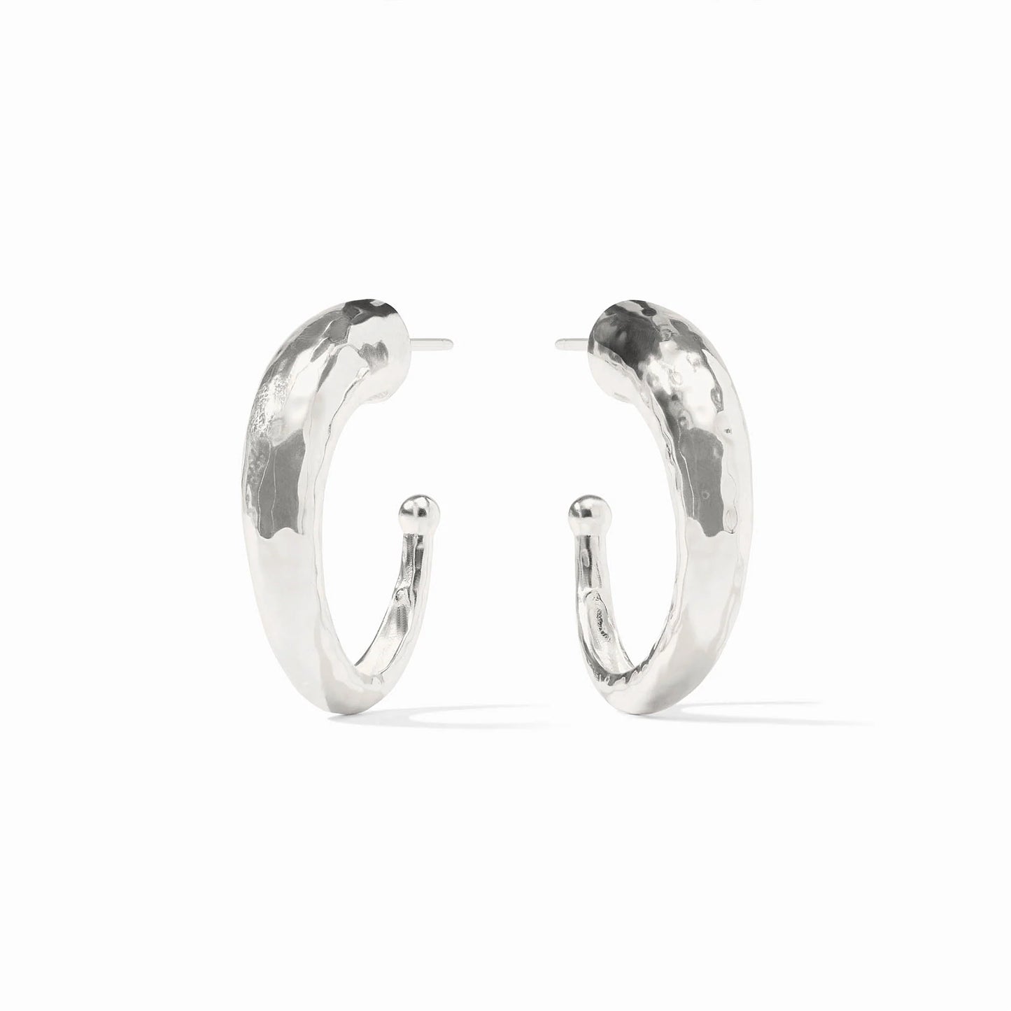 Sterling Hammered Hoop