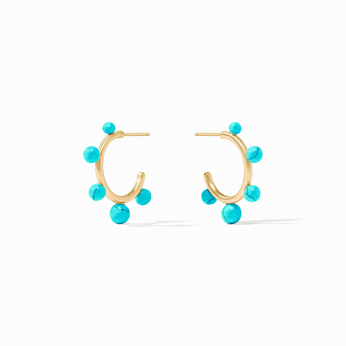 Julie Vos Hydra Stone Hoop, Turquoise Blue