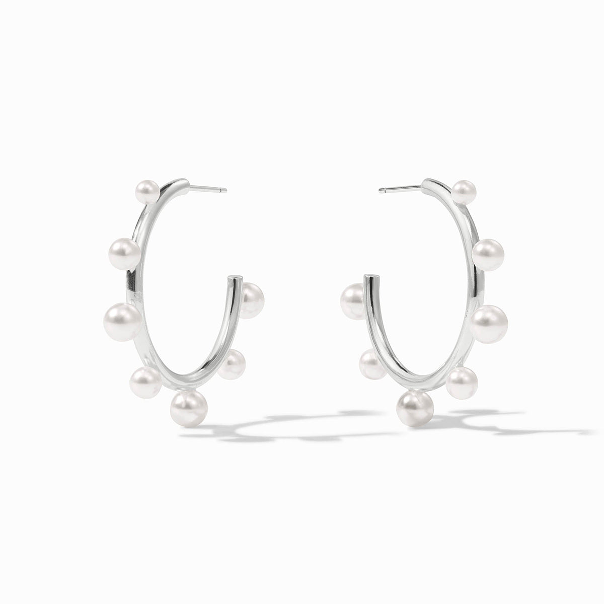 Julie Vos Sterling Hydra Stone Hoop, Pearl