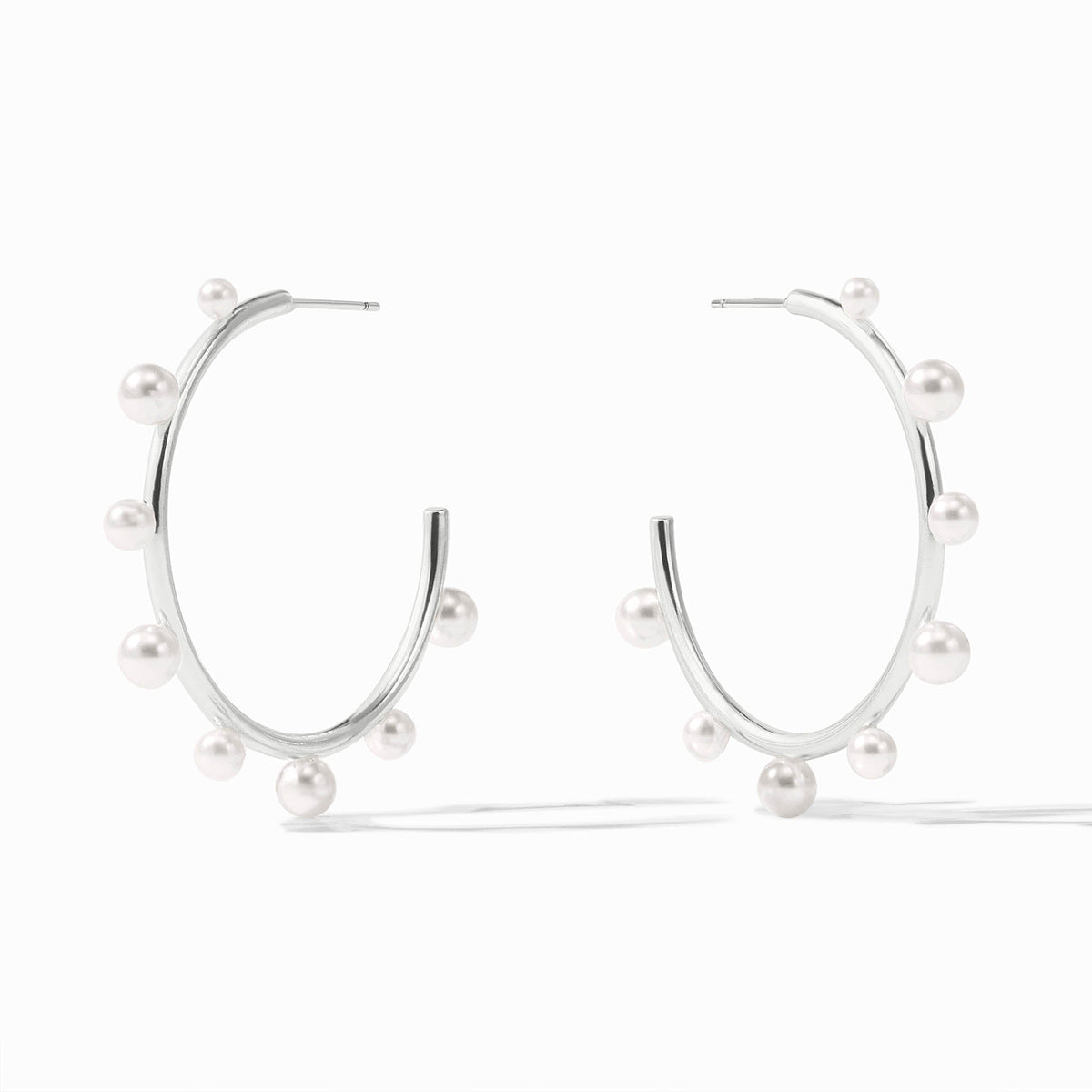 Julie Vos Sterling Hydra Stone Hoop, Pearl