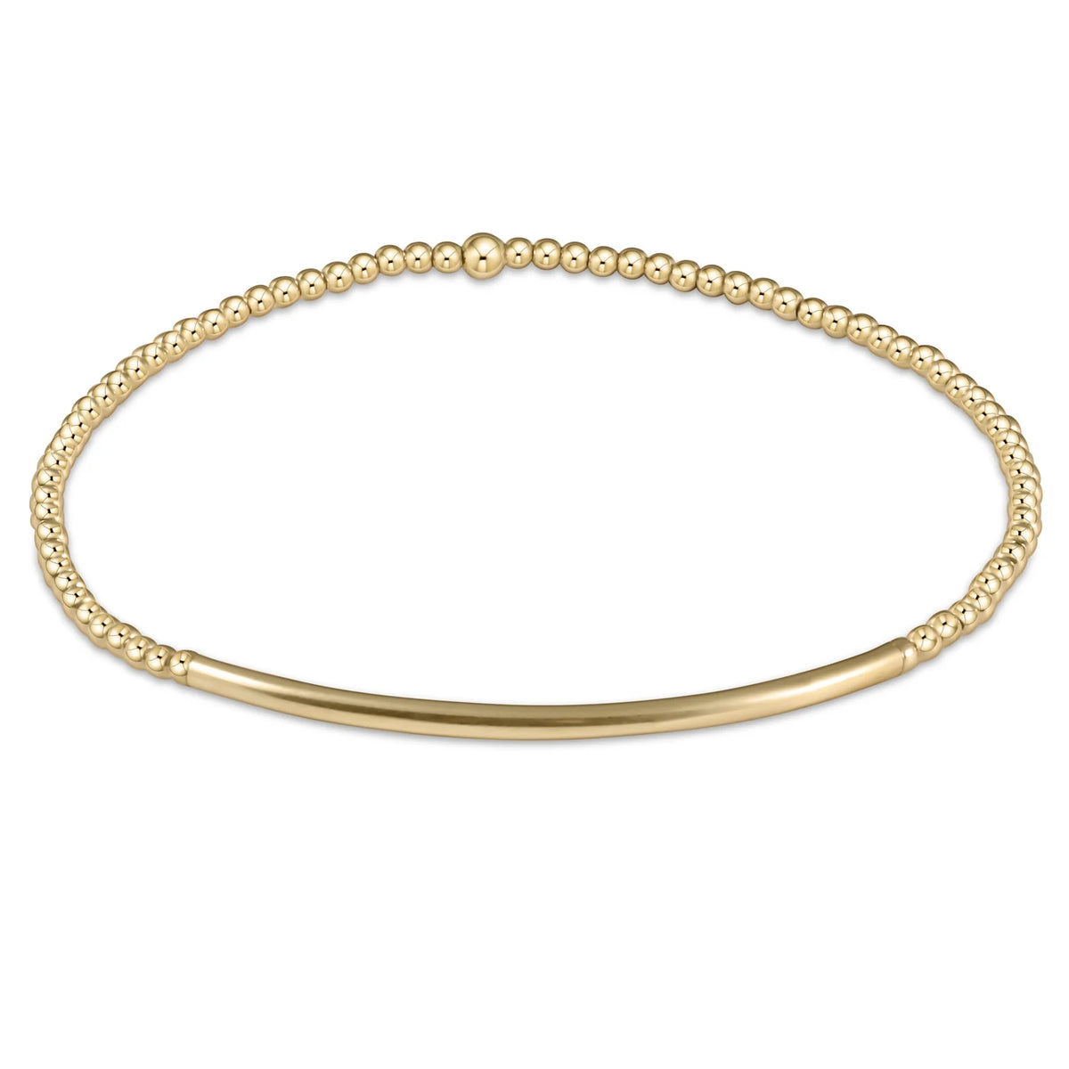 classic gold bead bracelet - bliss bar gold