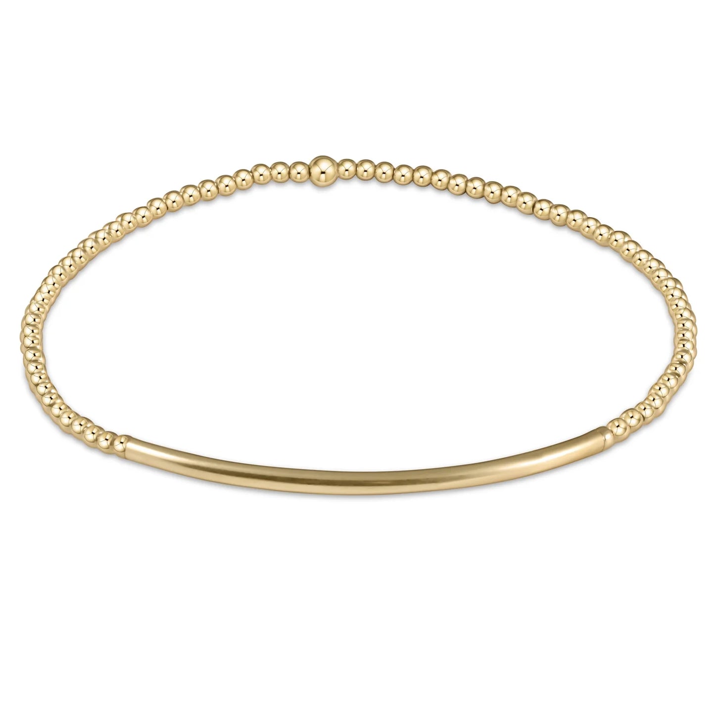 classic gold bead bracelet - bliss bar gold