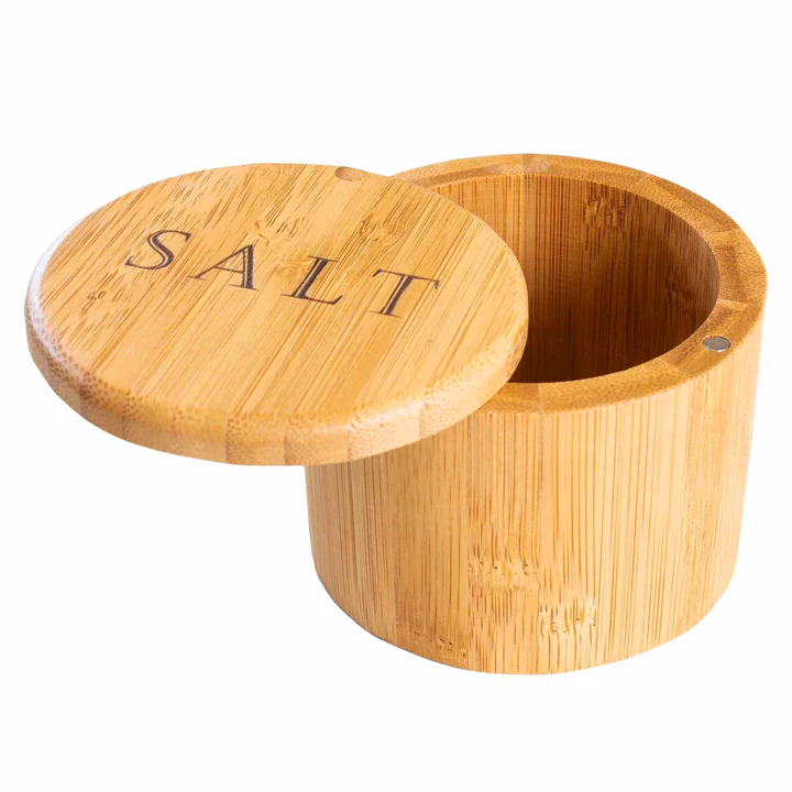 "Salt" Engraved Salt Cellar & Spice Storage Box
