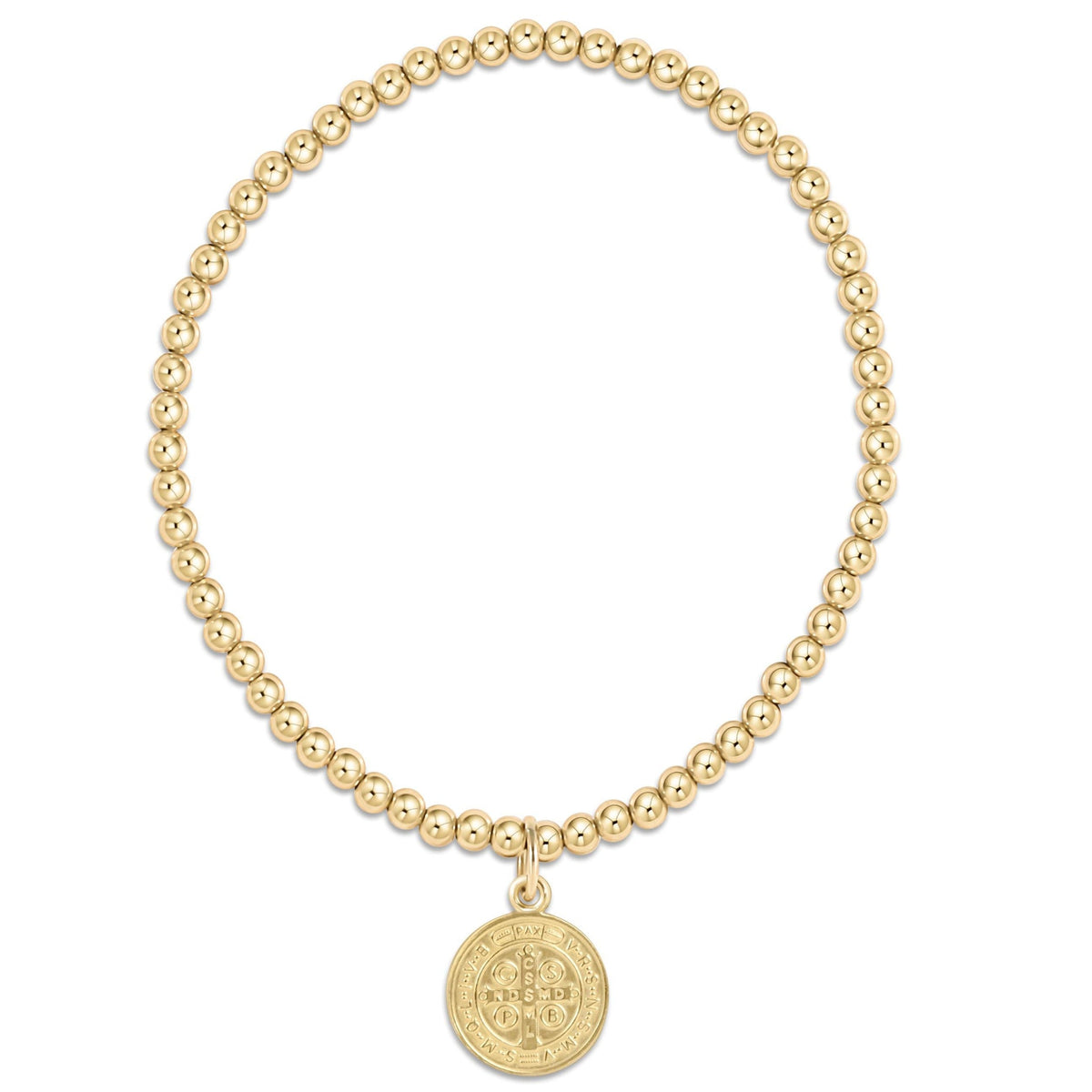 enewton Classic Gold 3mm Bracelet - Blessing Gold Disc