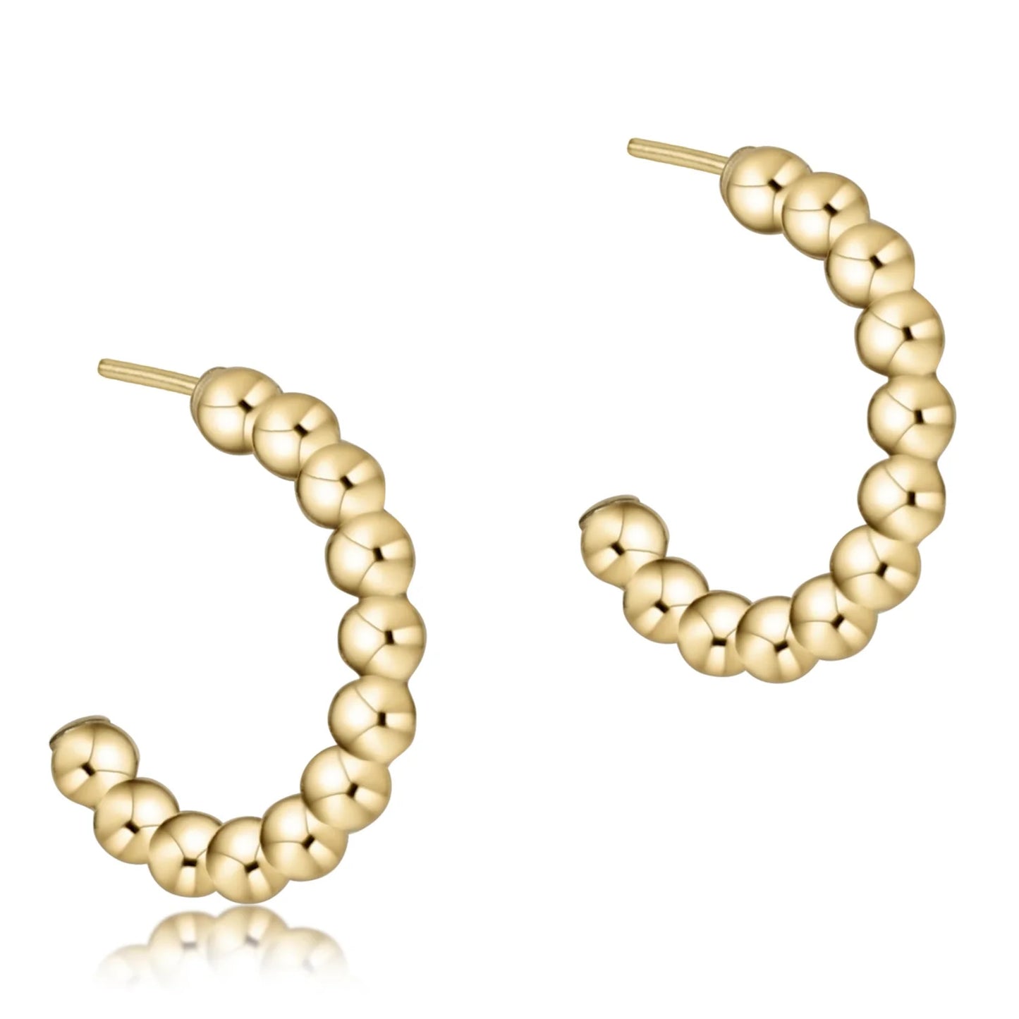 beaded classic 1" post hoop