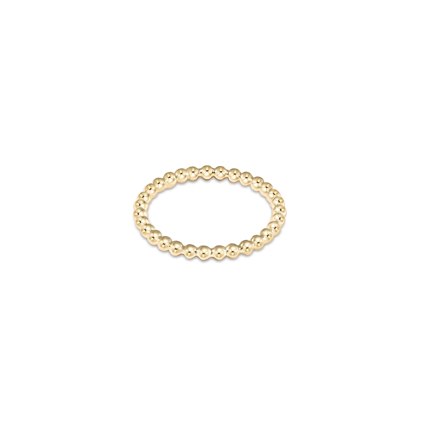 Classic 2mm Gold Bead Ring