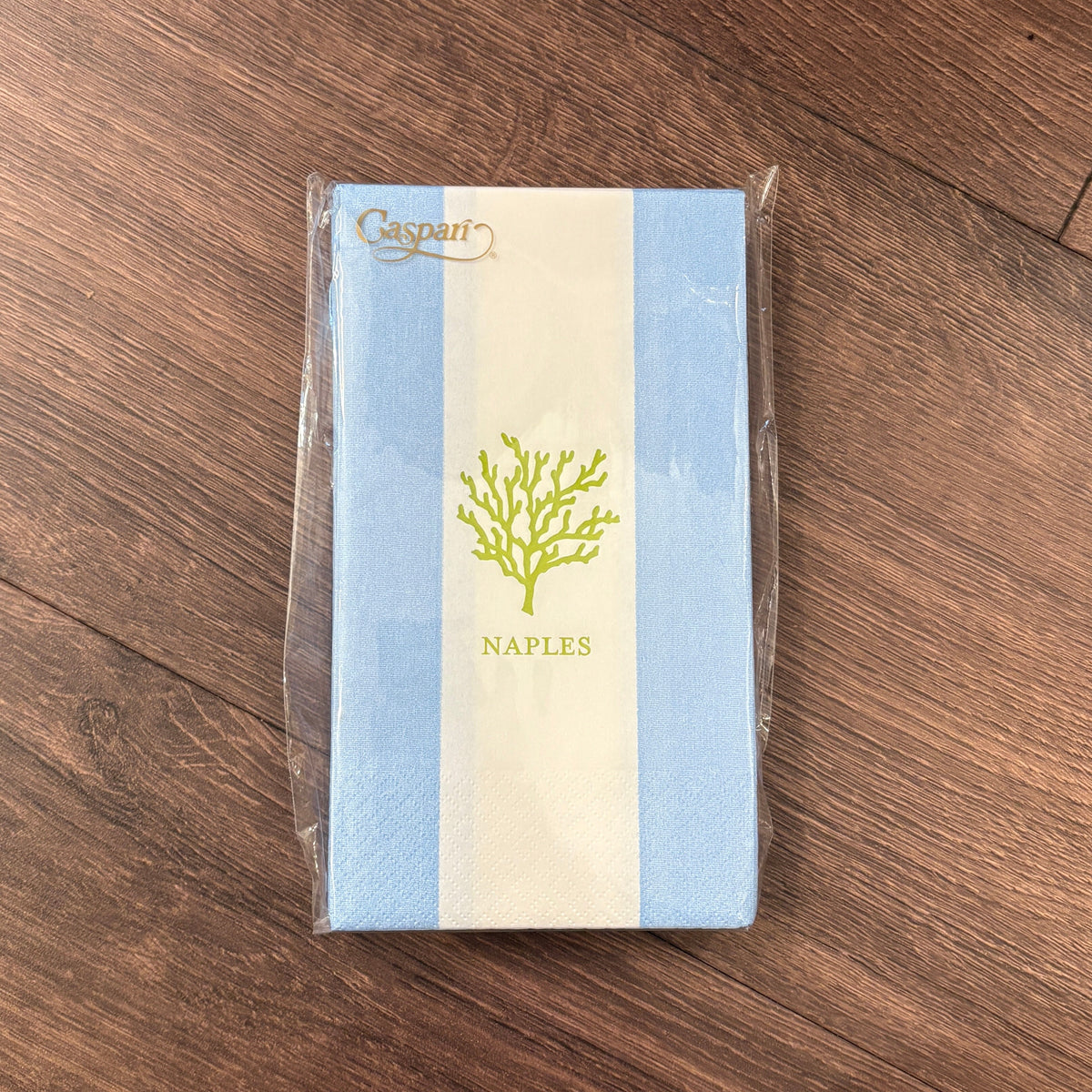 Naples Coral Light Blue Guest Towels