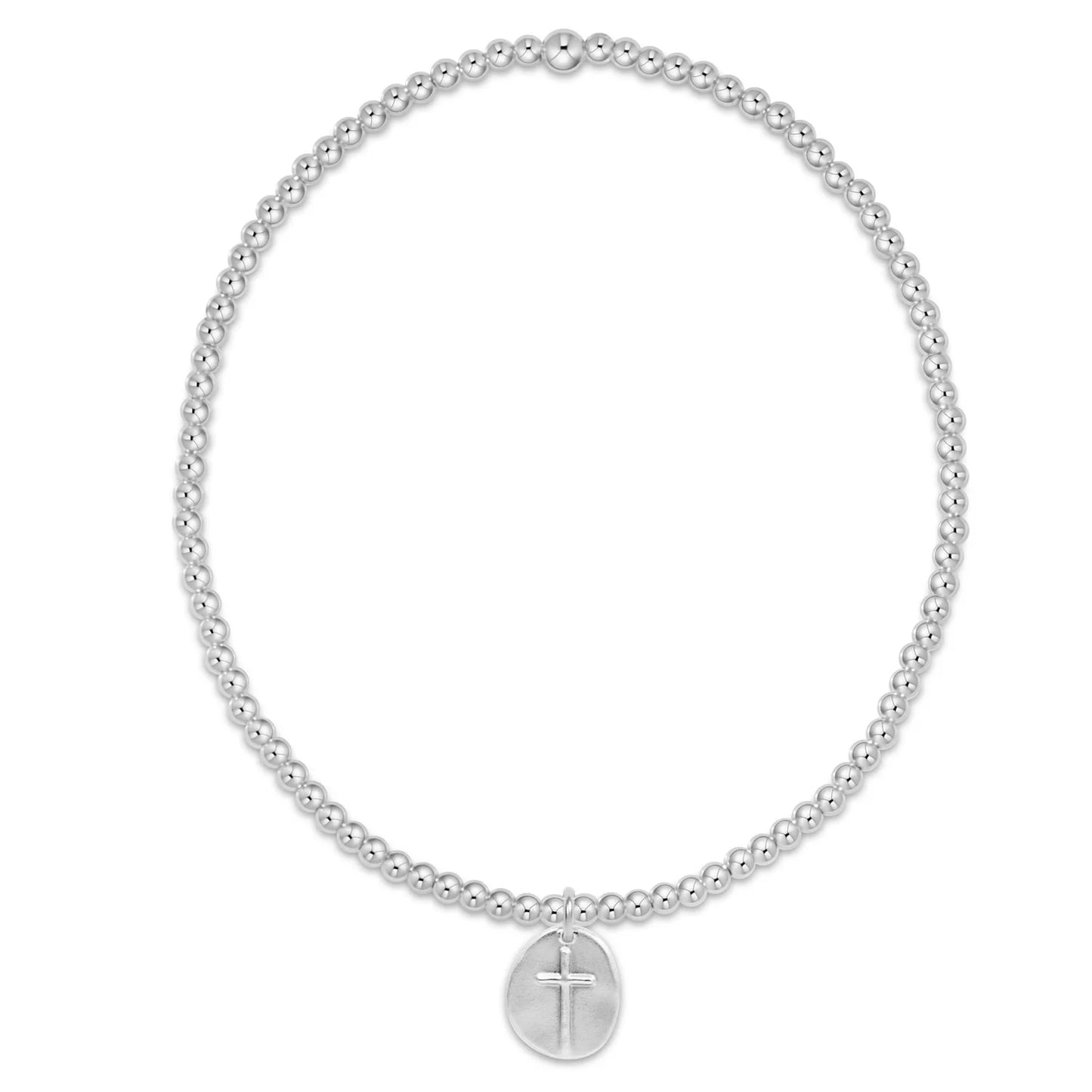 classic sterling 2mm bead bracelet - inspire small sterling charm