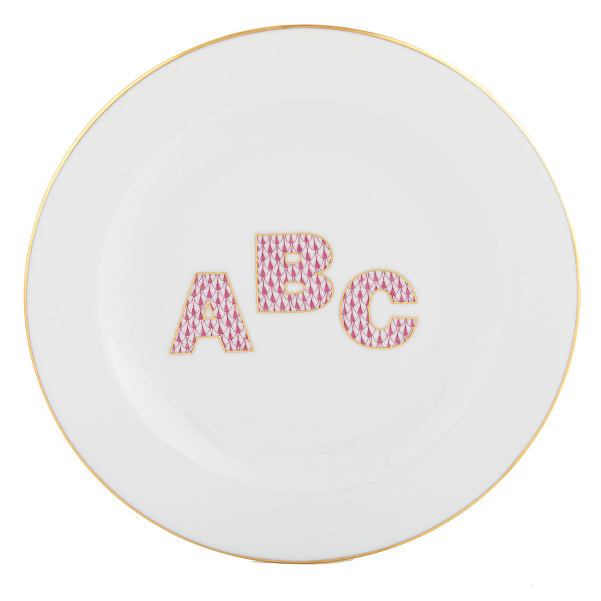 Plate with Abc — Raspberry