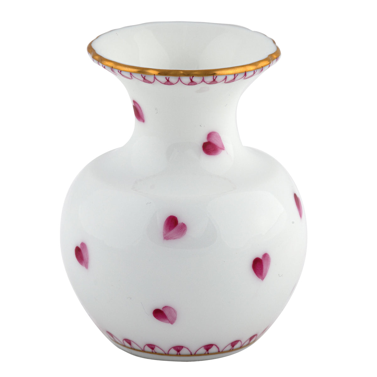 Small Heart Vase — White
