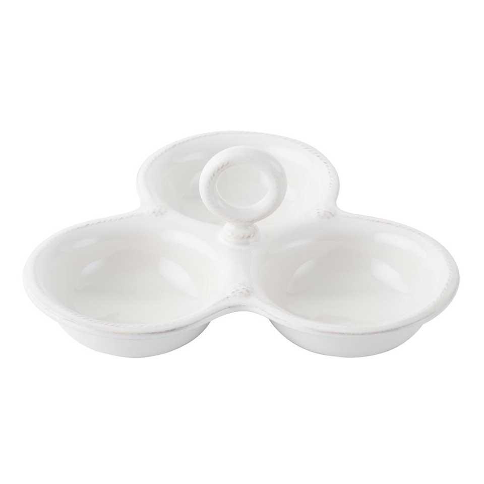 Berry & Thread Triple Bowl Server - Whitewash