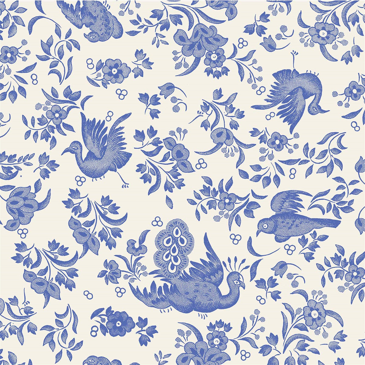 Blue Regal Peacock Cocktail Napkin