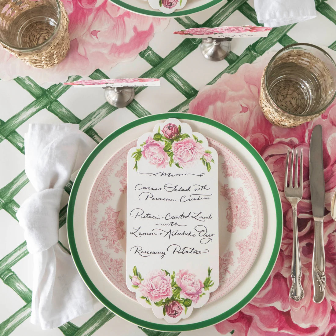 Die-Cut Peony Placemat
