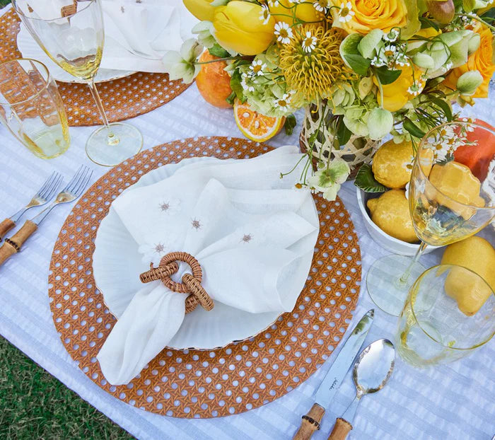 Rattan Link Napkin Ring in Natural