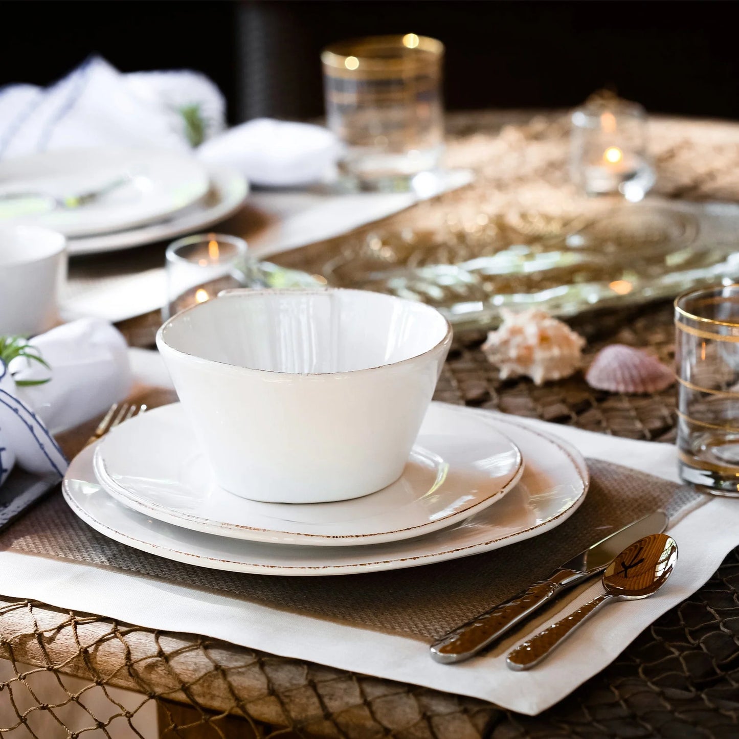 Lastra White Salad Plate