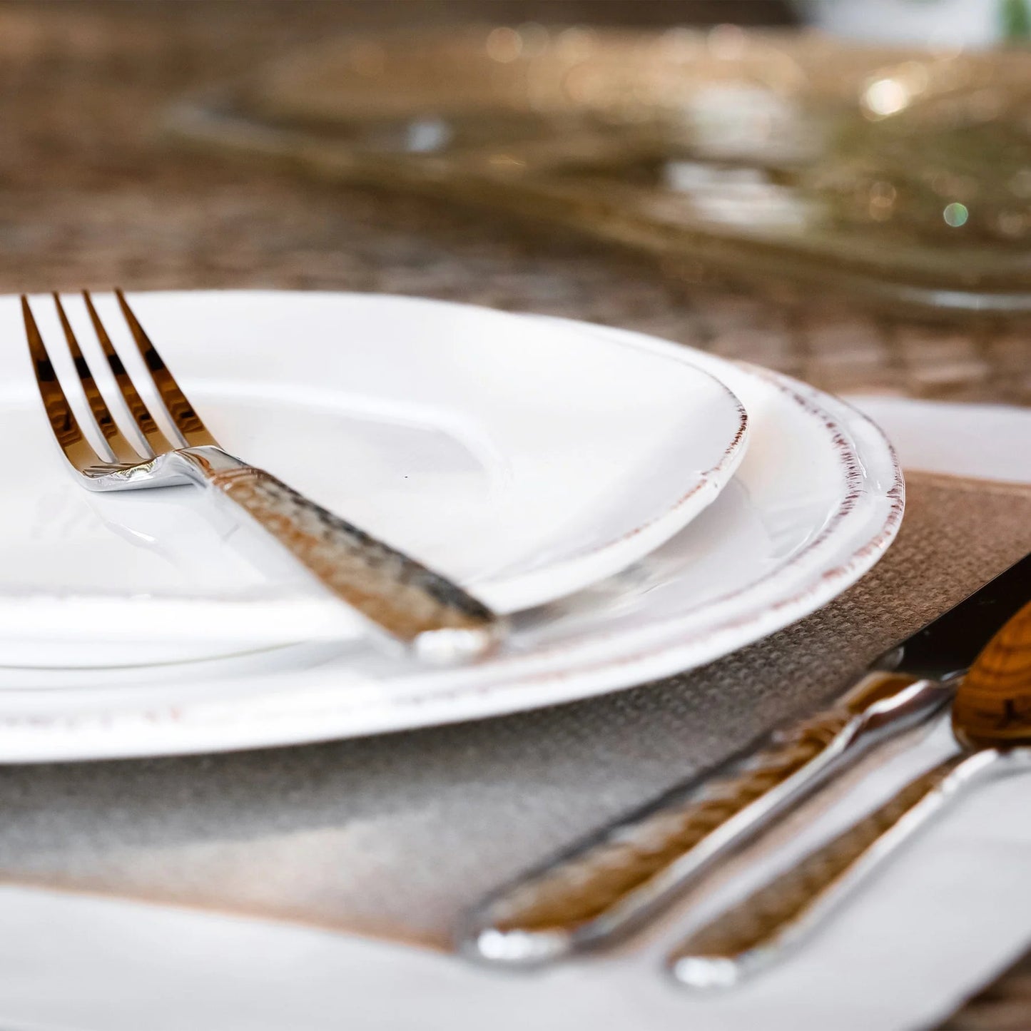 Lastra White Salad Plate