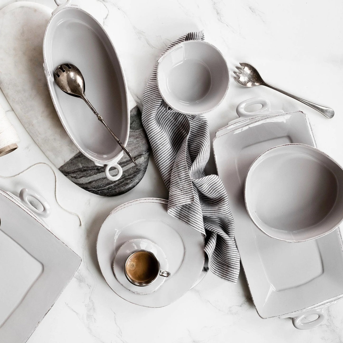 Lastra White Stacking Cereal Bowl