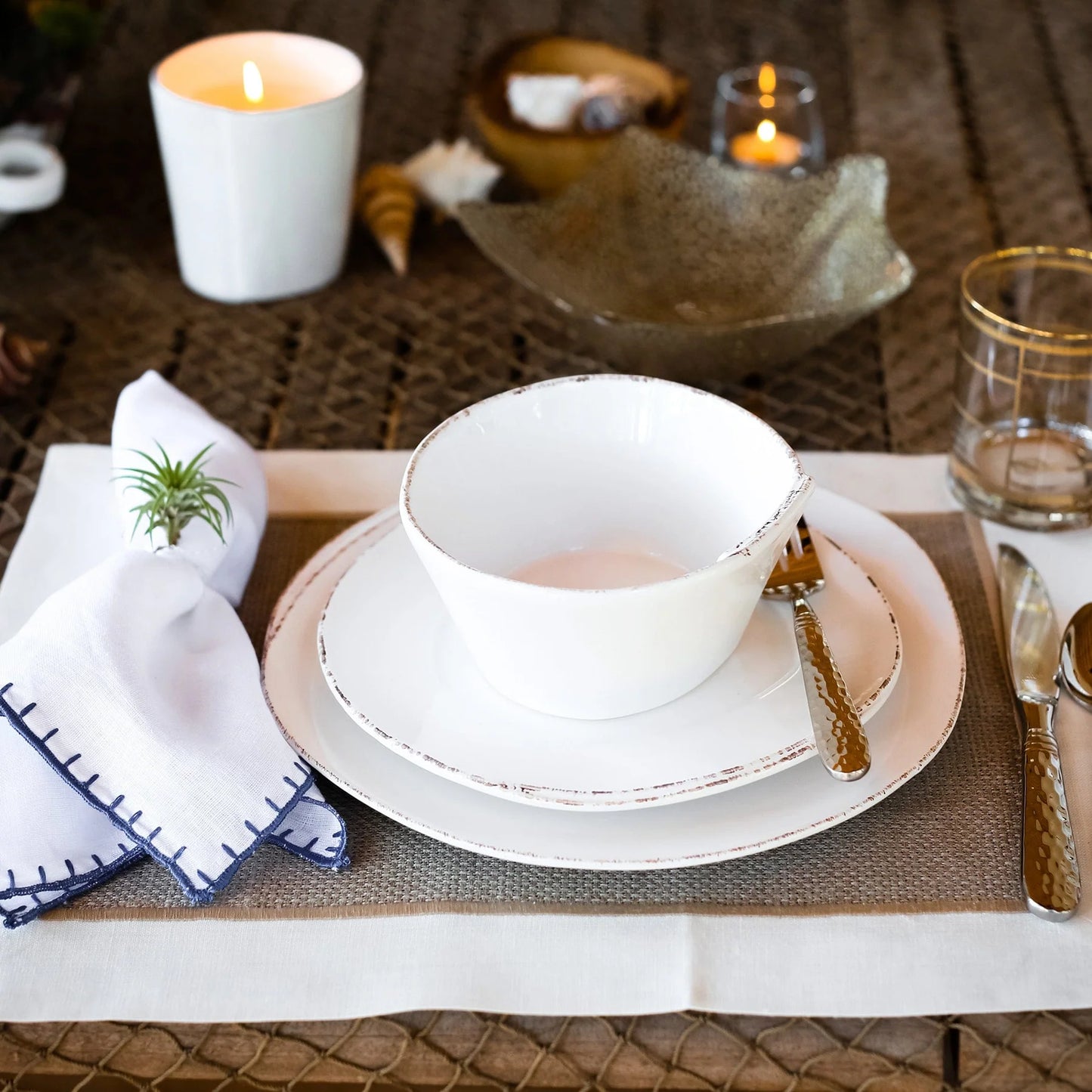 Lastra White Stacking Cereal Bowl