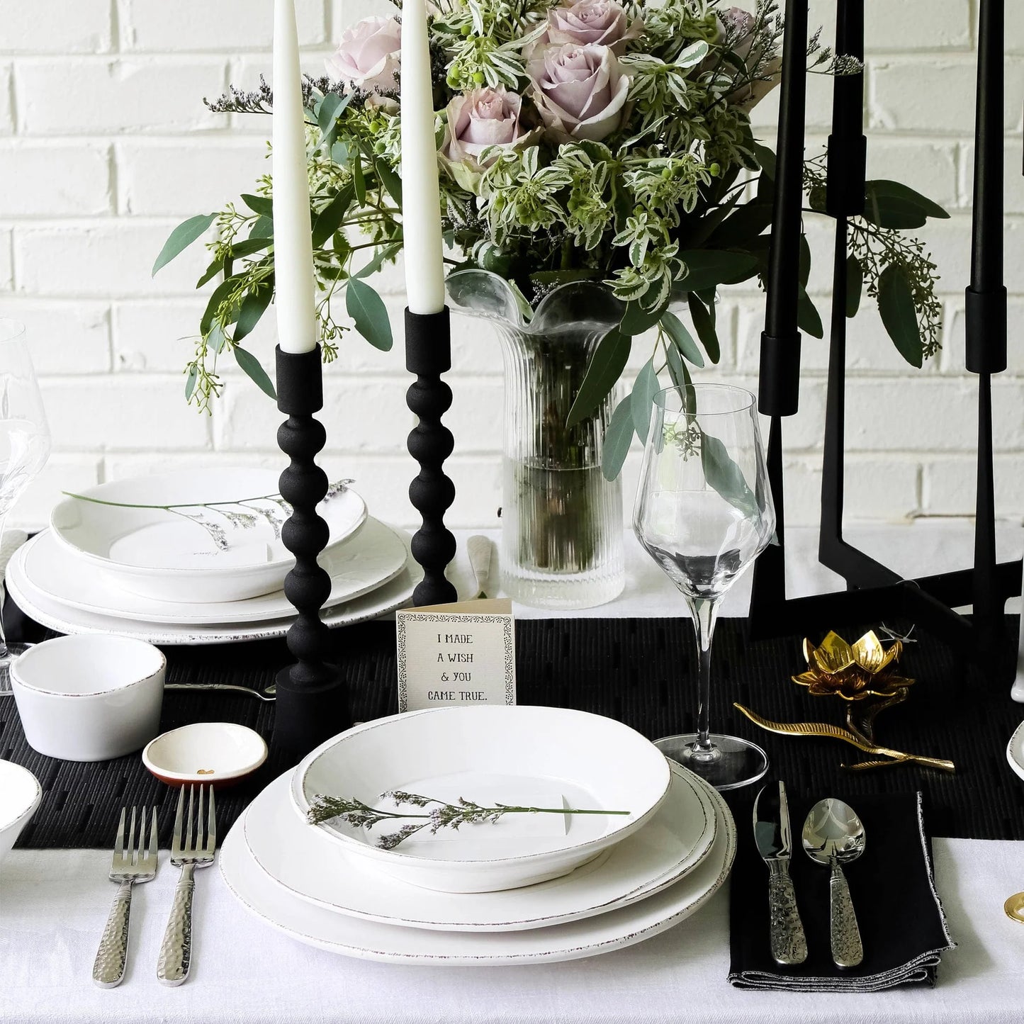 Lastra White European Dinner Plate