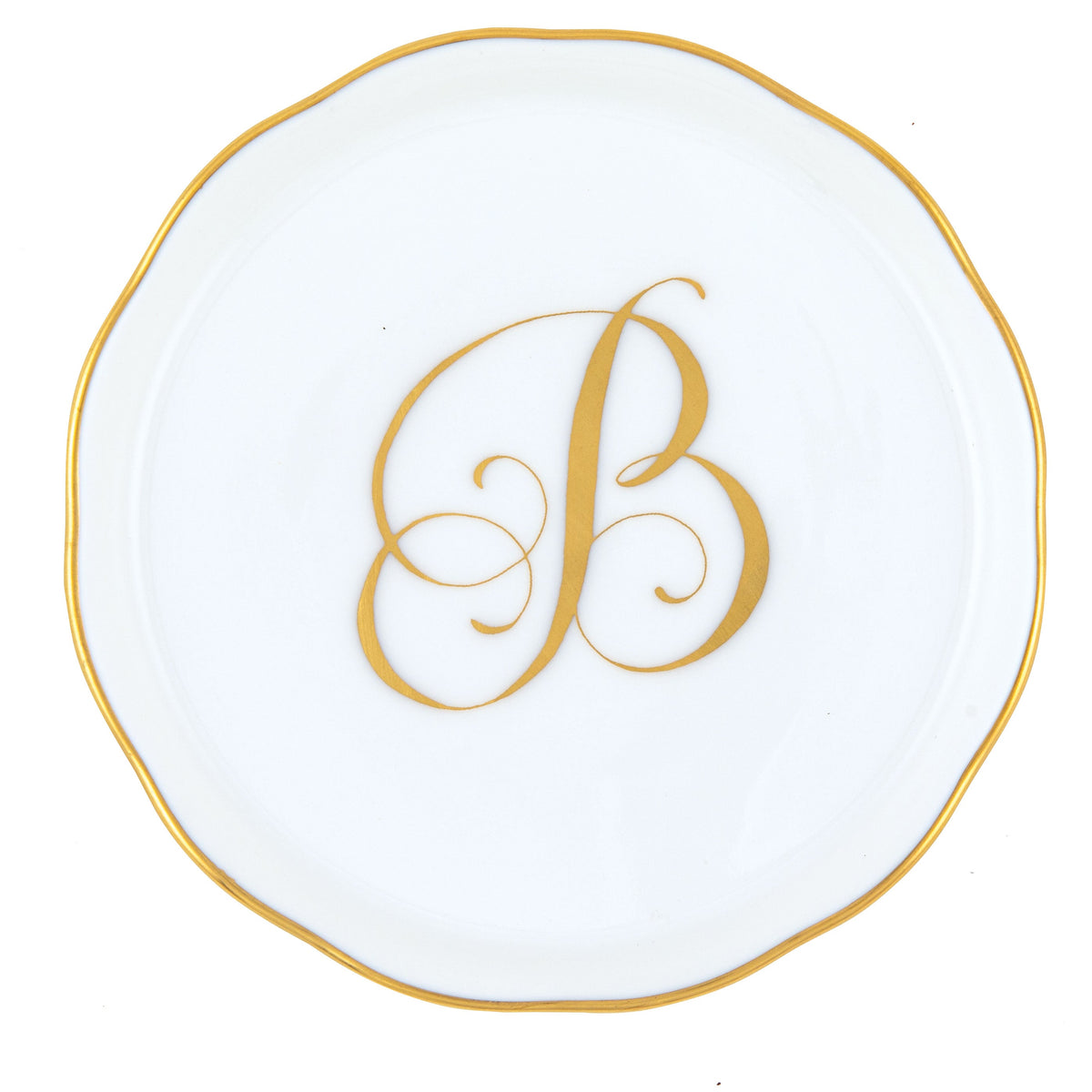 Coaster with Monogram — Gold