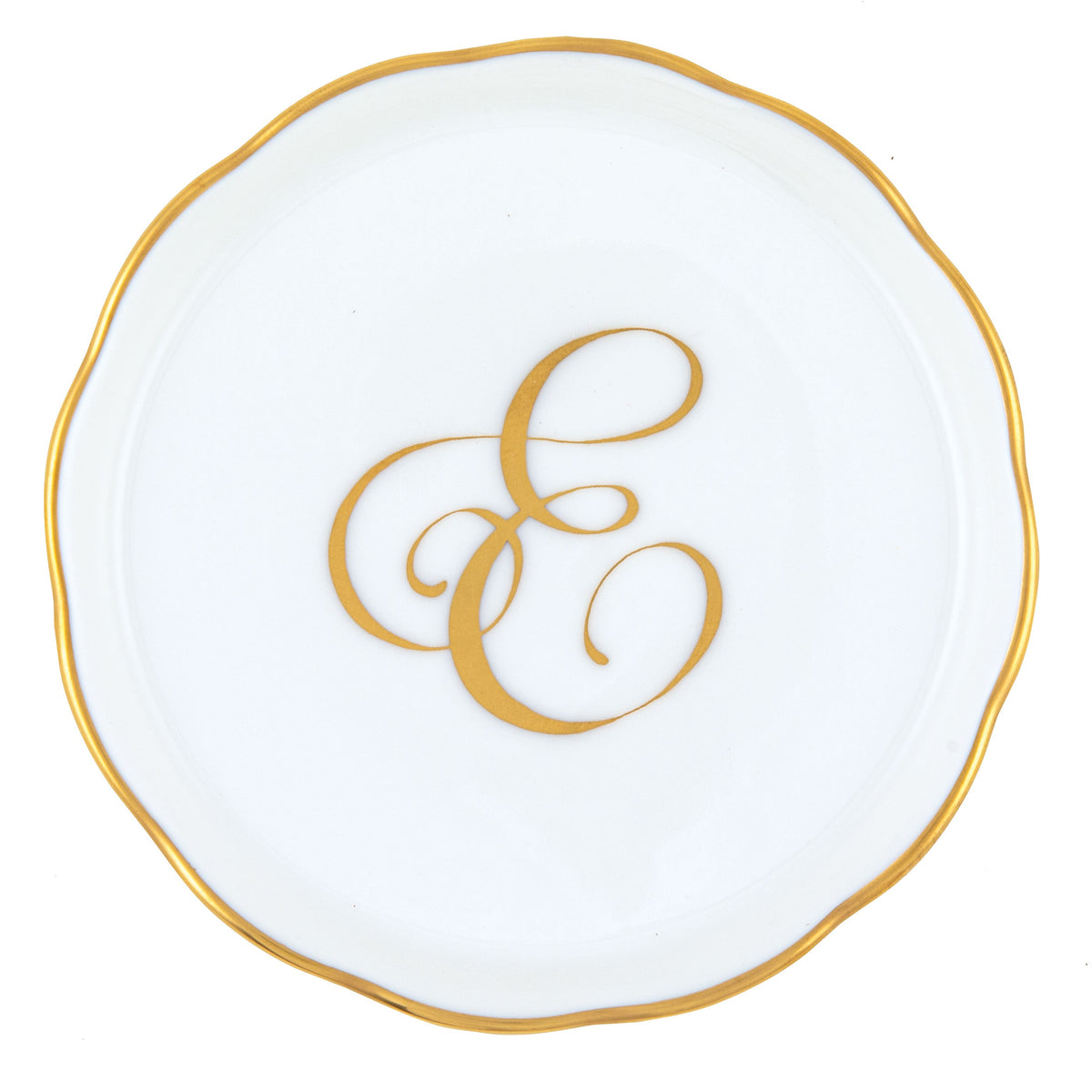 Coaster with Monogram — Gold