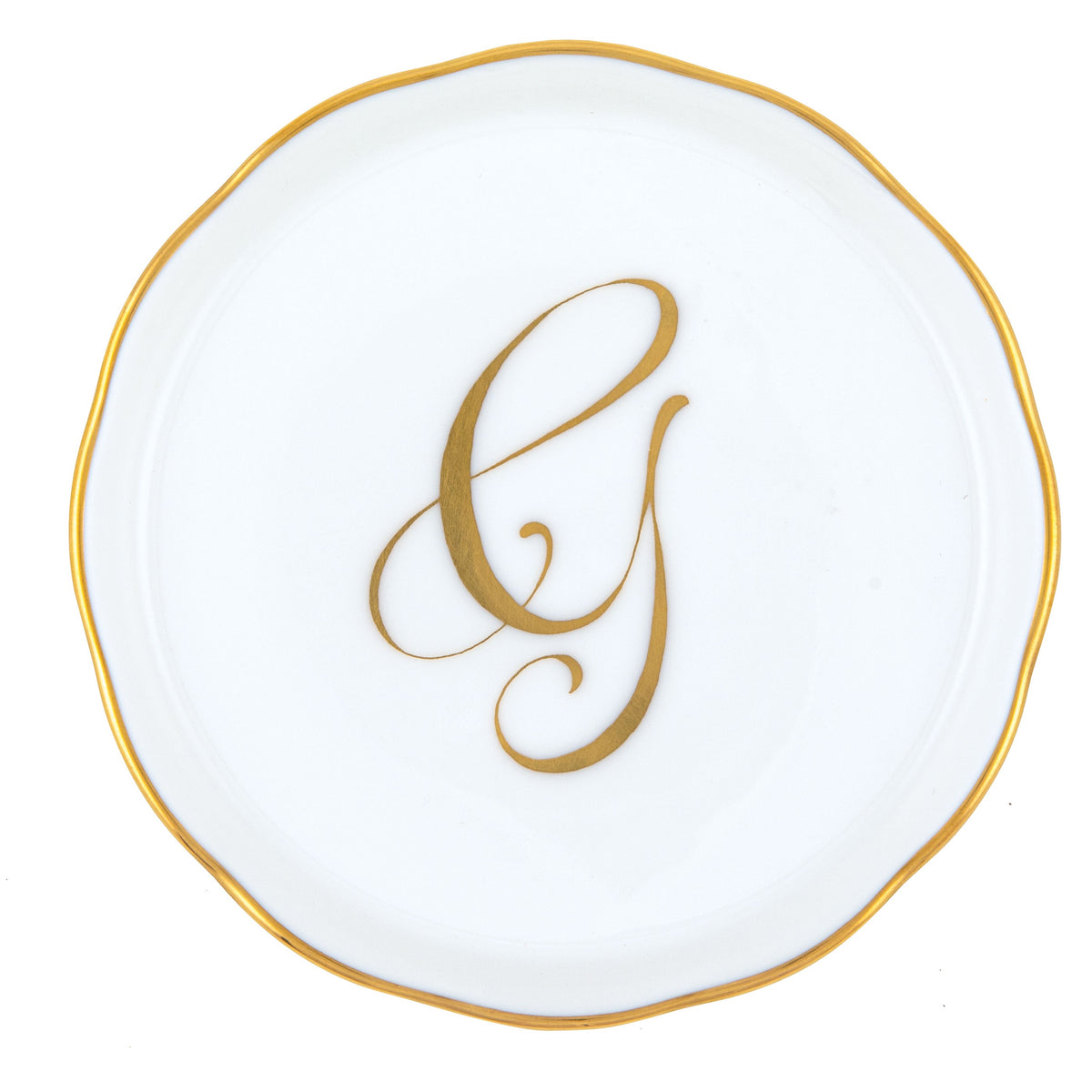 Coaster with Monogram — Gold