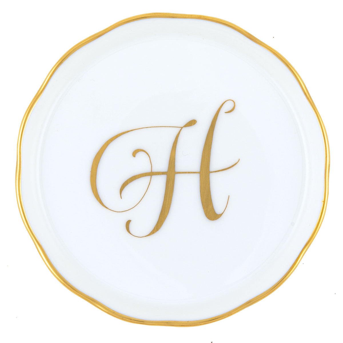 Coaster with Monogram — Gold