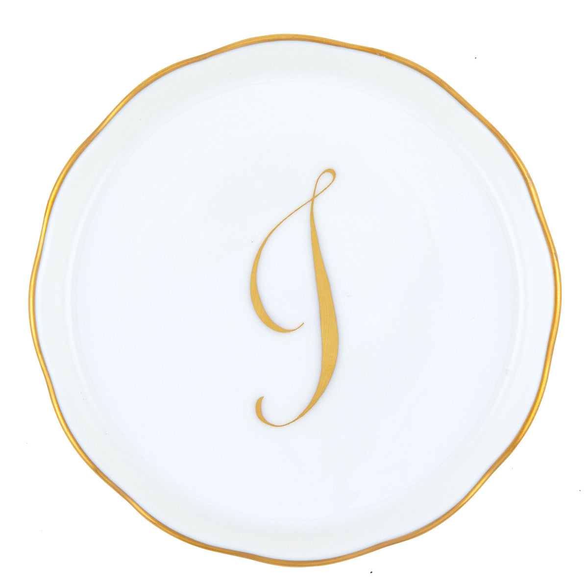 Coaster with Monogram — Gold