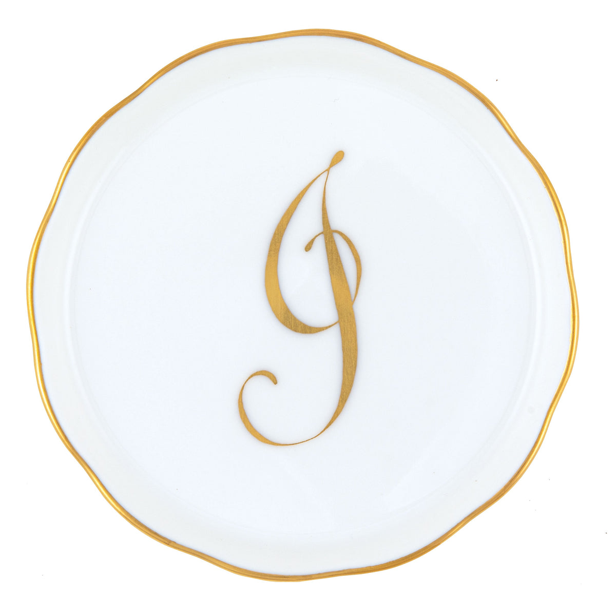 Coaster with Monogram — Gold