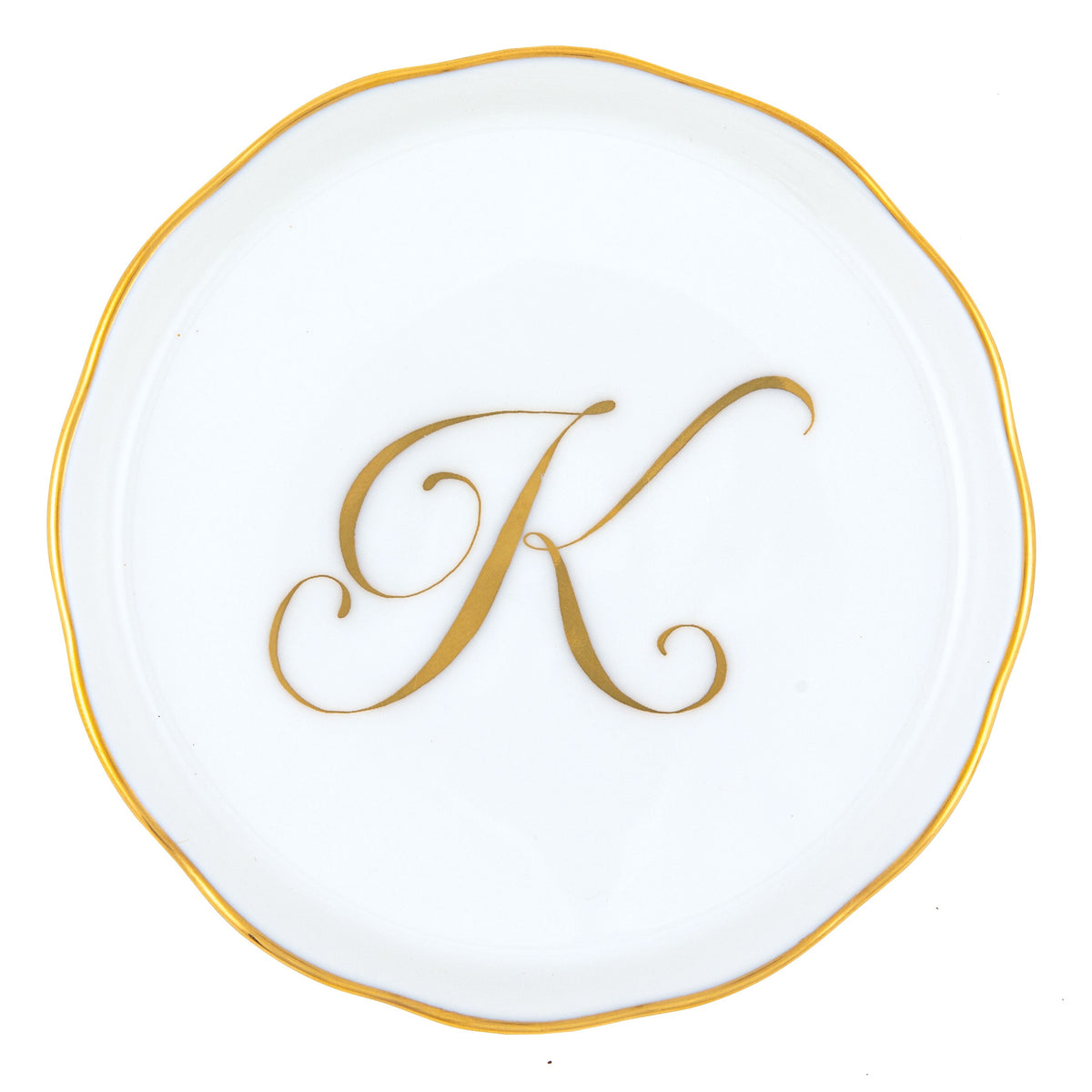 Coaster with Monogram — Gold