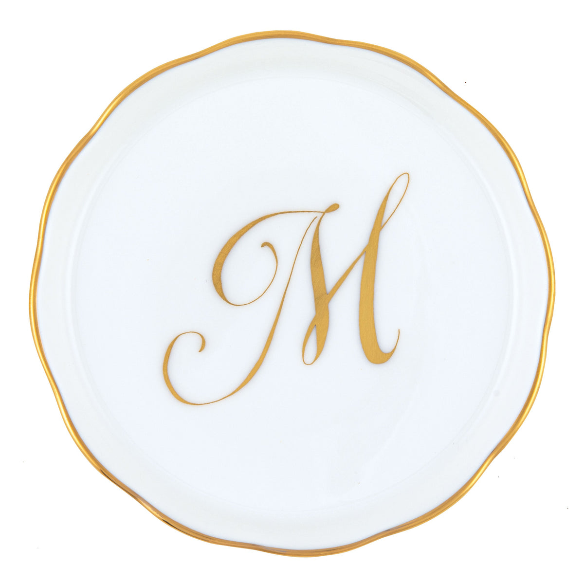 Coaster with Monogram — Gold